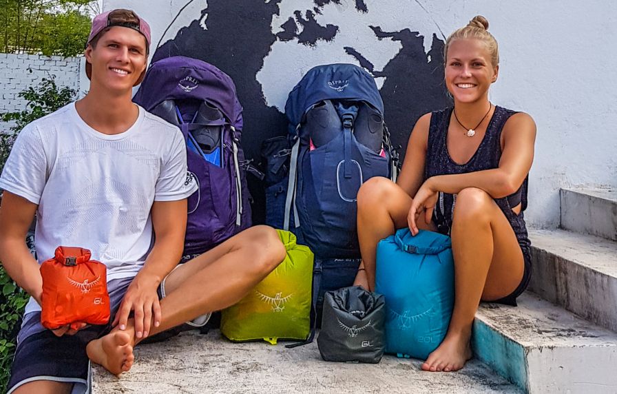 Annika und Timo ein Jahr auf Tour - Osprey Dry Light Packsäcke (c)Annika & Timo