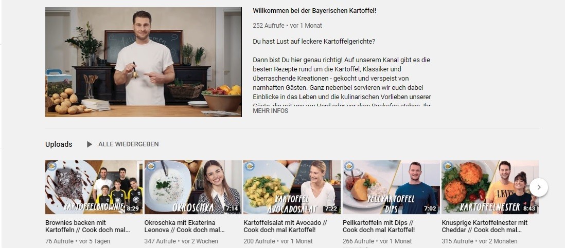(c)Bayerische Kartoffel - Screenshot YouTube Kanal