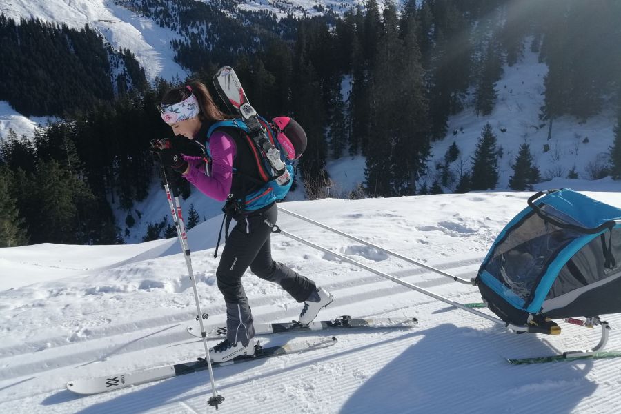 Kufen statt Kurven - mit dem Burley Ski Kit auf Tour 