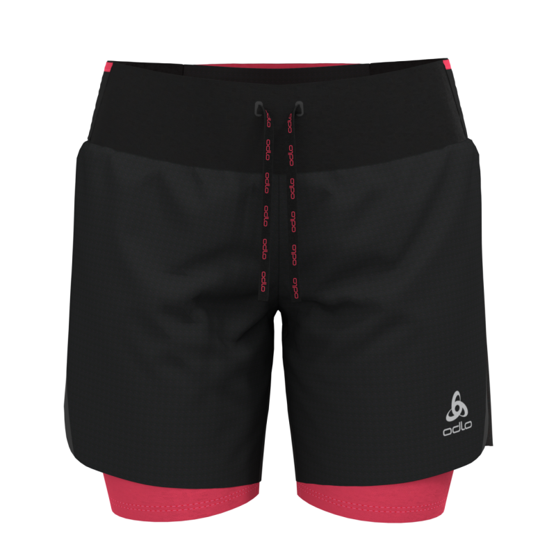 Short Running 2 En 1 Odlo X-alp Trail 15cm - Short Sportif Technique Pour Femme