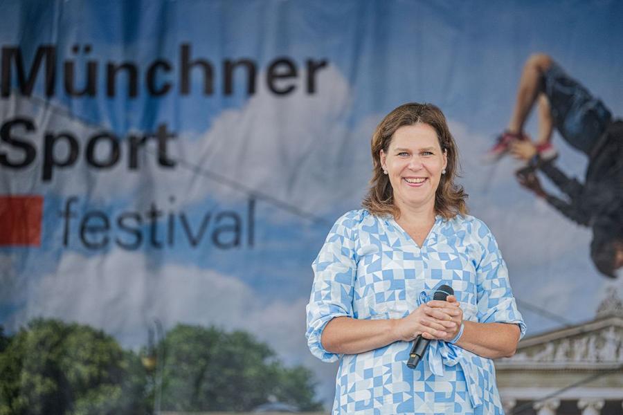 (c)Verena Dietl bei der Eröffnung des Münchner Sportfestivals 2025 Bildnachweis Harald Wisthaler