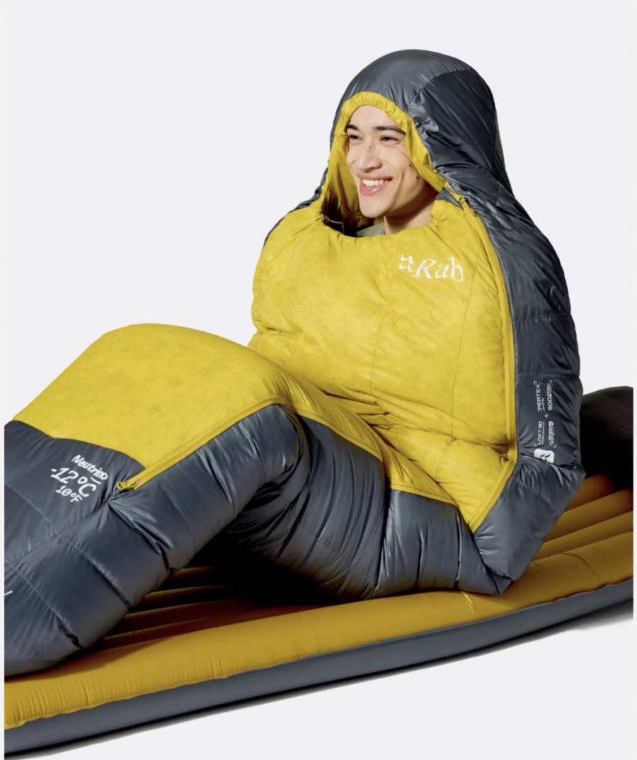Rab_Neutrino Daunenschlafsack (-12 °C)_im Einsatz