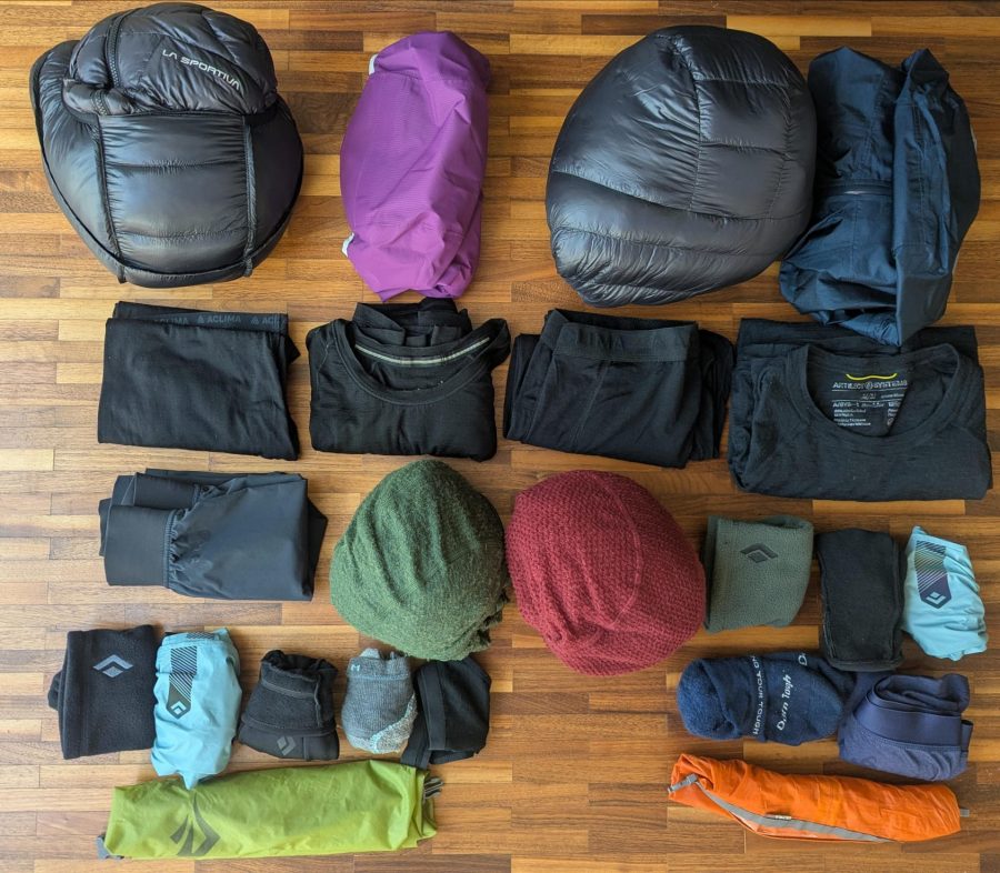 Kleidung im Rucksack